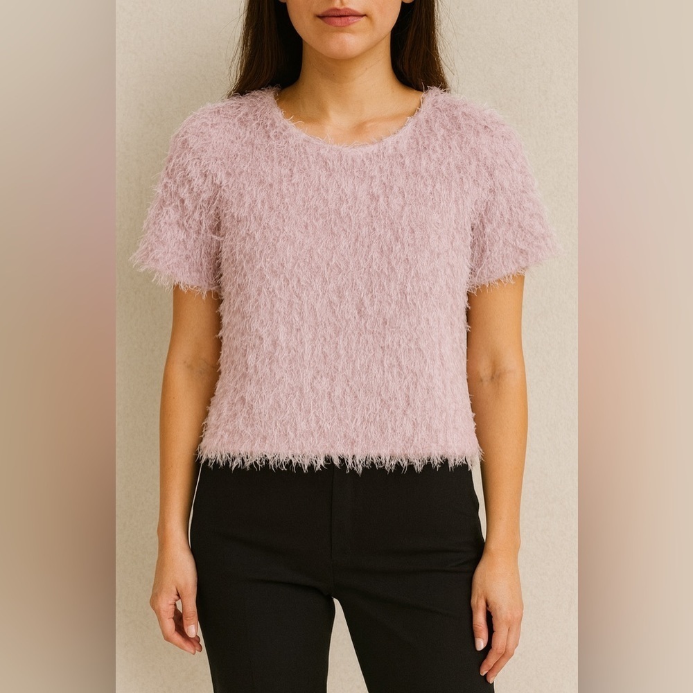 Zara texture short sleeve top size small new